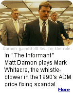 ADM executive Mark Whitacre was the highest-ranking executive to ever turn whistleblower for the government.  And, while he was doing it, he embezzled $9 million.